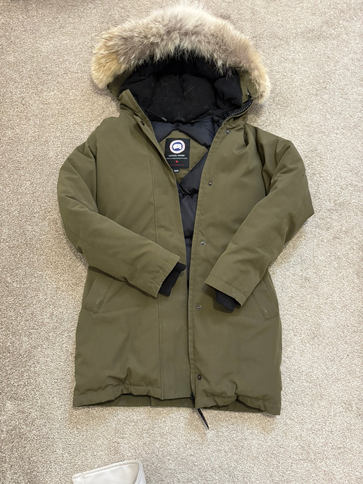 Canada Goose jas, maat 2XS, zo goed als nieuw, Ophalen, Zo goed als nieuw, Maat 34 (XS) of kleiner, Groen