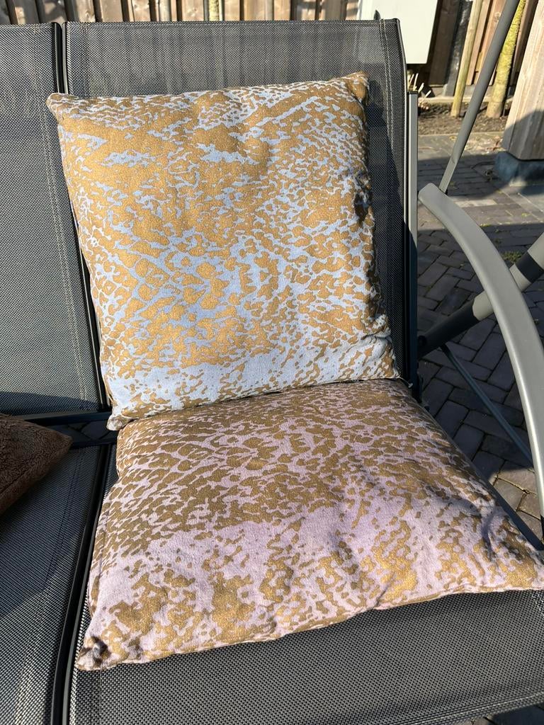 Mood collection tuin huis luxe kussens goud paars blauw, Huis en Inrichting, Woonaccessoires | Kussens, Ophalen of Verzenden, Zo goed als nieuw