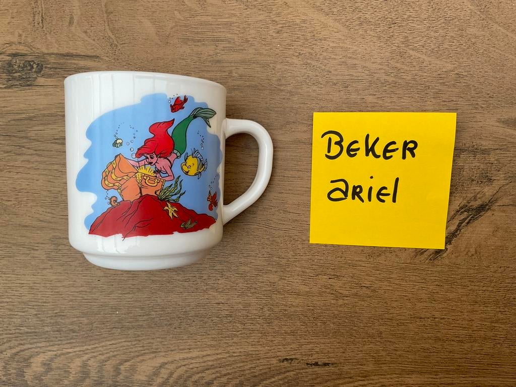 Nieuwe Disney Ariel de kleine zeemeermin beker glas, Ophalen, Pocahontas of Kl. Zeemeermin, Nieuw, Servies