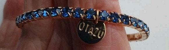 Otazu armband blauwe kristallen nieuw, Met kristal, Overige materialen, Blauw, Nieuw