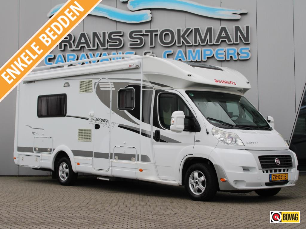 Dethleffs Esprit 7010 T Lage bedden Levelsysteem, Caravans en Kamperen, Campers, Achteruitrijcamera, Ringverwarming, Fiat, Tot en met 2