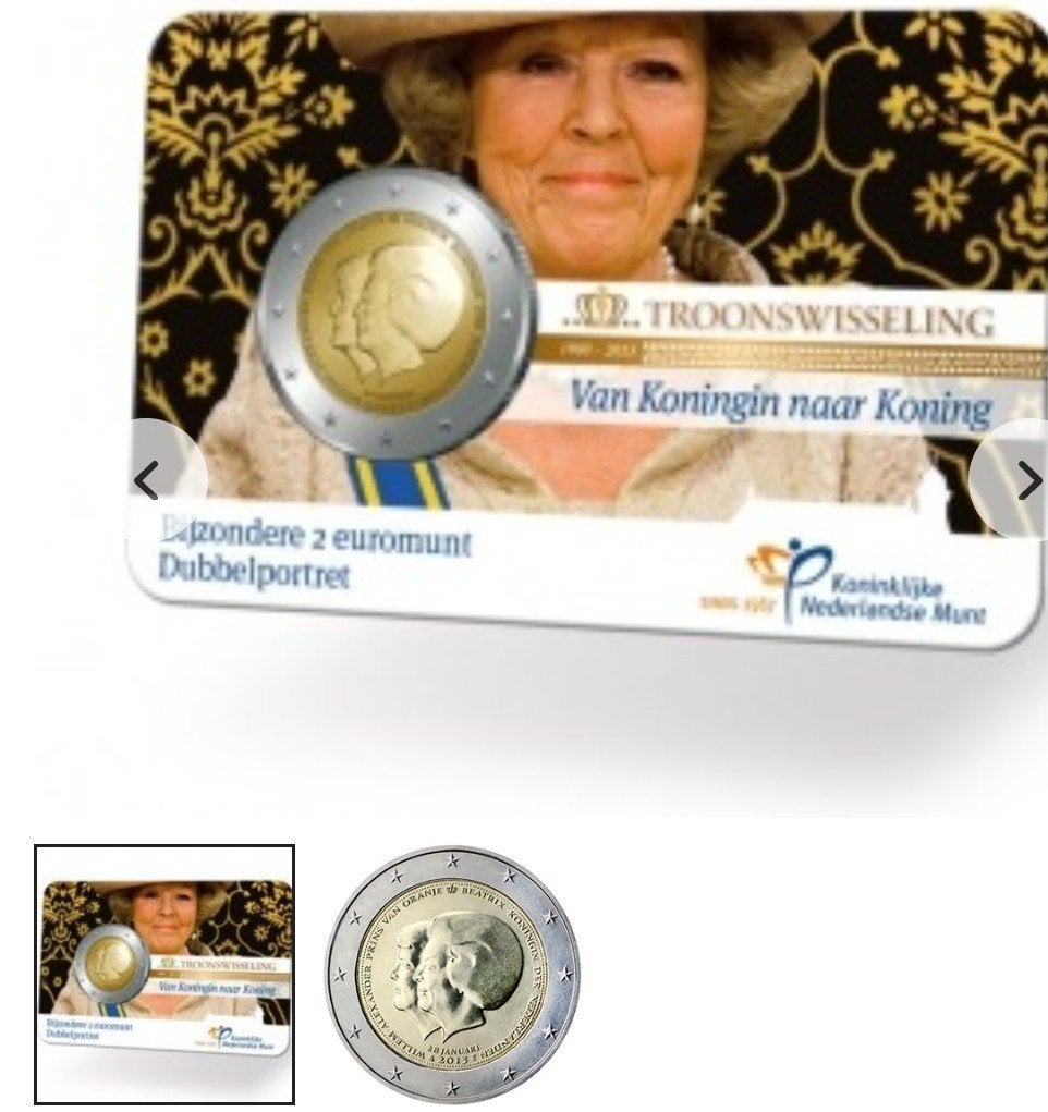Bijzondere 2 euromunt unc.Troonswisseling Dubbelportret, Postzegels en Munten, Munten | Europa | Euromunten, Ophalen of Verzenden
