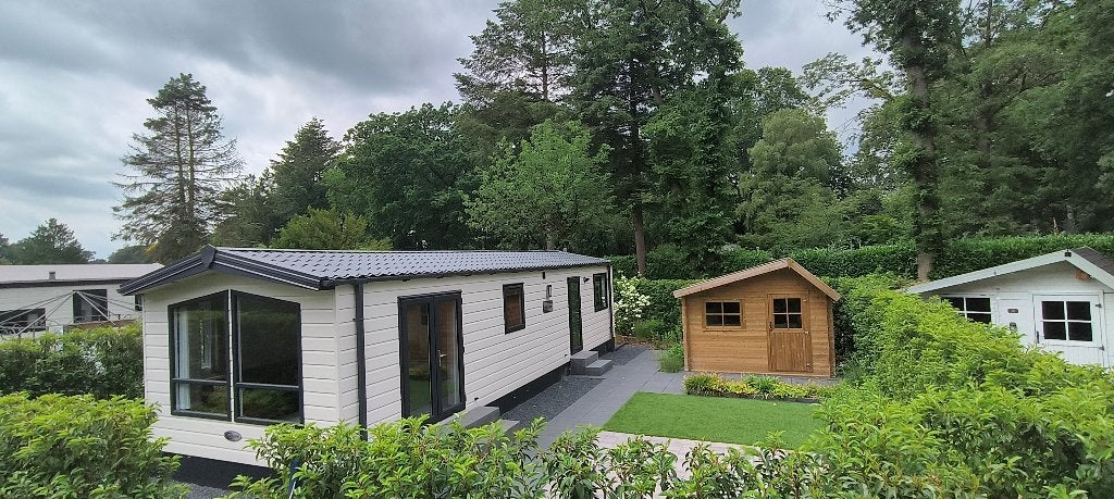 Chalet te koop op rust 50+park op de Veluwe., Caravans en Kamperen, Stacaravans, Tot en met 4