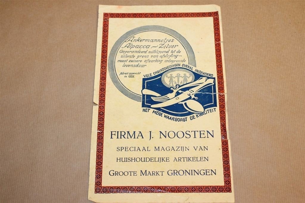 Zeldzame brochure - Firma J. Noosten Groningen - 1920 !!, Ophalen of Verzenden, Gelezen