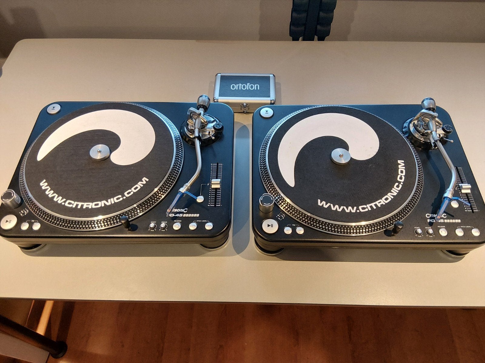 Te koop set Citronic PD-45 platenspelers met Ortofon element, Ophalen, Gebruikt, Draaitafel, Overige merken