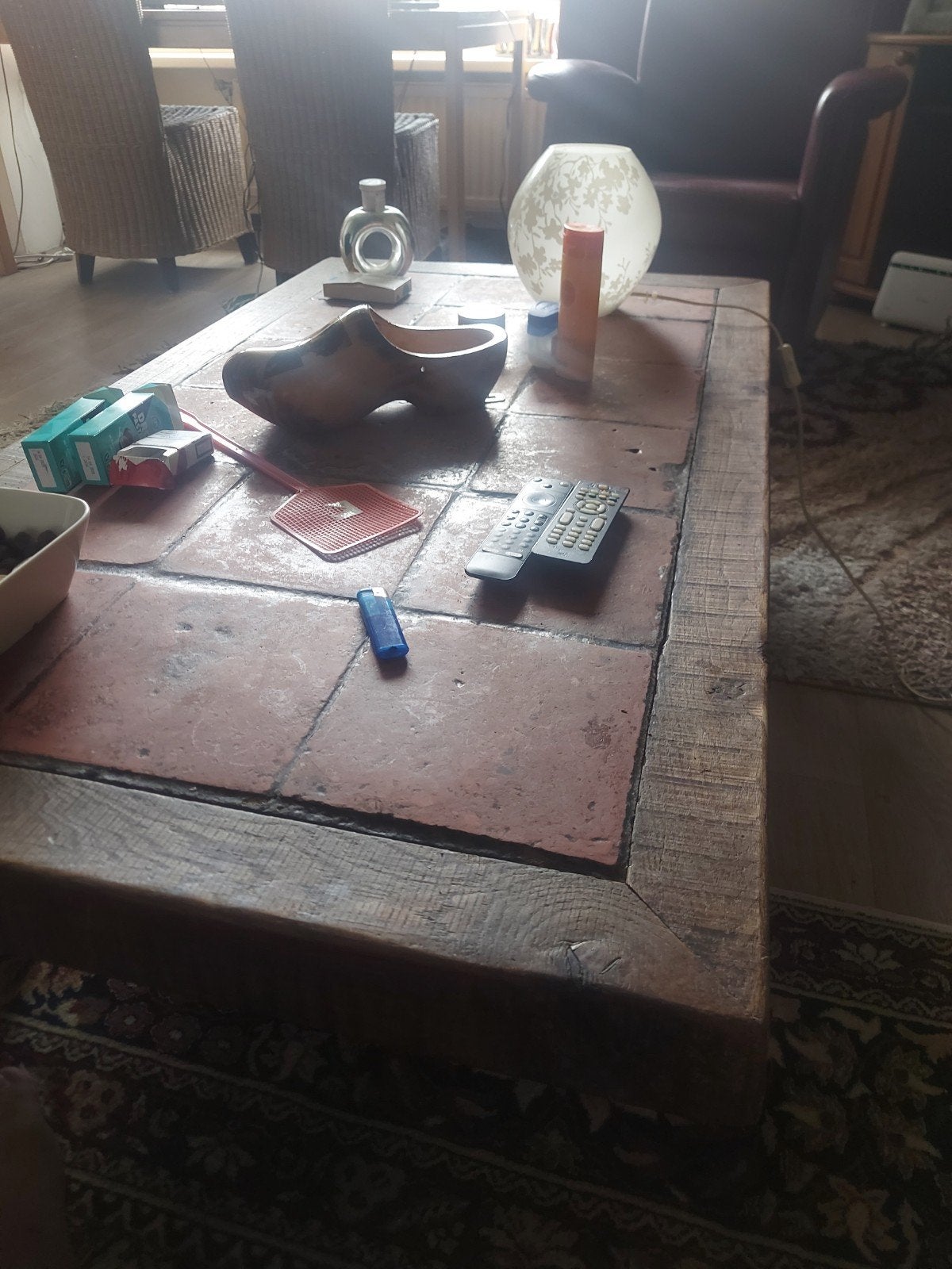 Plaveusen tafel erg stevige tafel, Ophalen, Rechthoekig, 200 cm of meer, 50 tot 100 cm