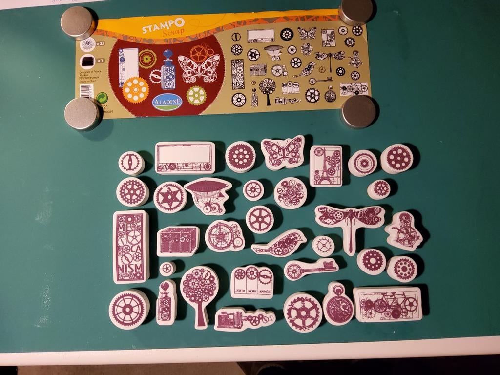 ALADINE  stampo scrap  "versnellingen", Ophalen of Verzenden, Nieuw, Inkt, Foam of Stempelhouder