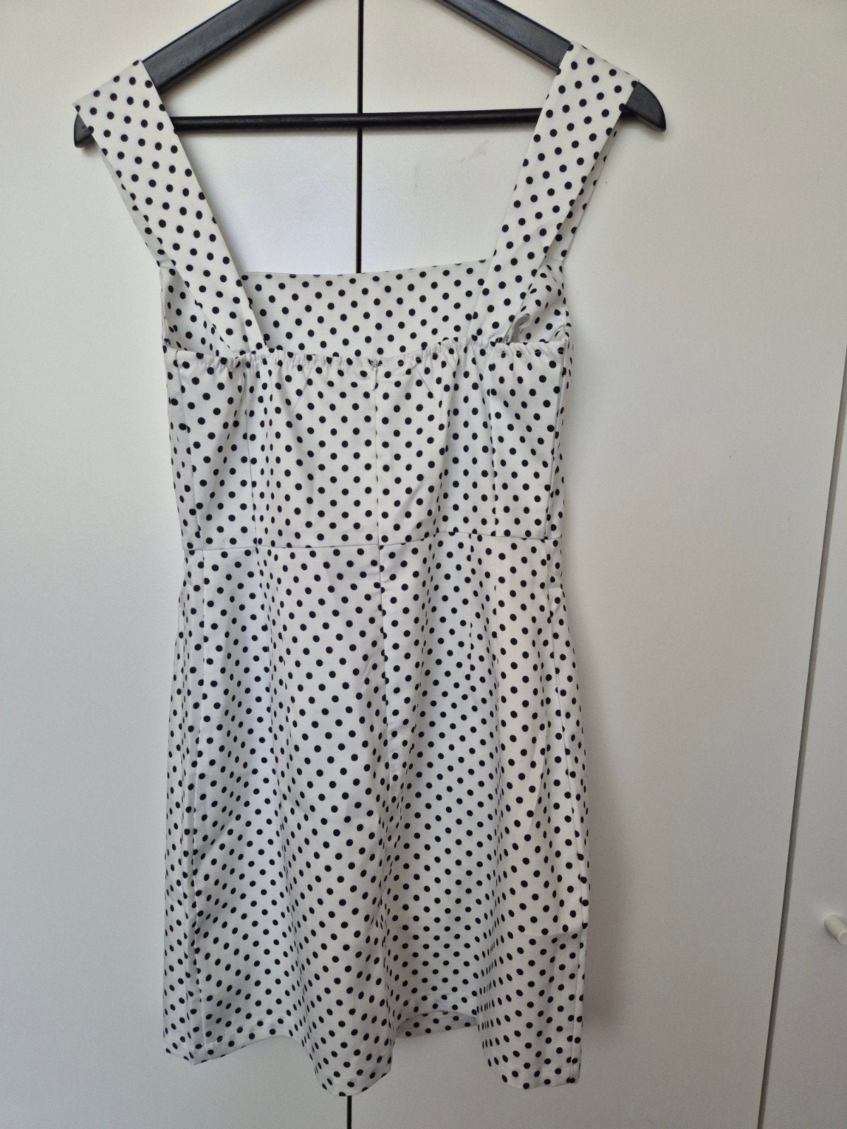 Polkadot jurk, Kleding | Dames, Jurken, Verzenden, Wit, Zo goed als nieuw, Maat 36 (S)