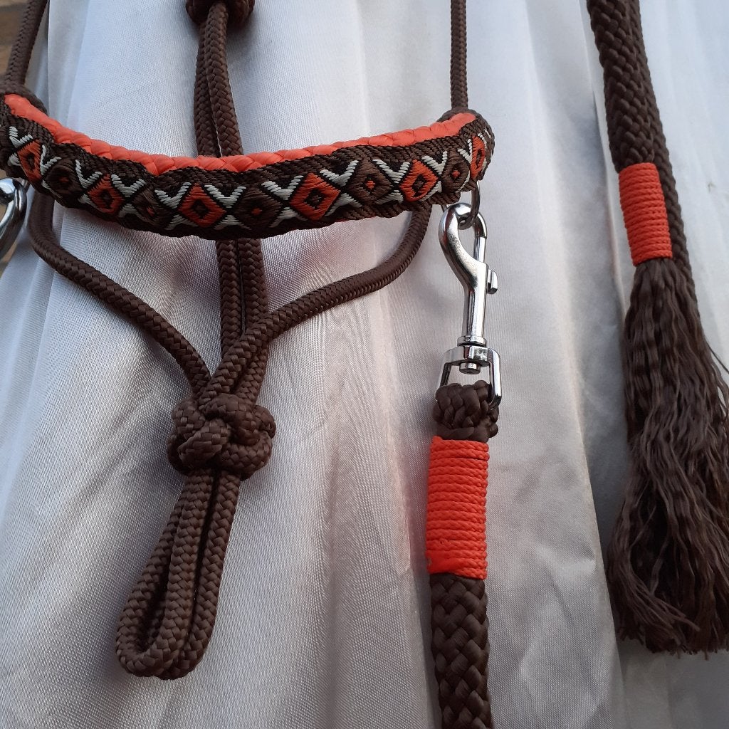 touwhalstersetje: halster - teugel -neckrope, Bruin, Recreatie, Nieuw, Ophalen of Verzenden