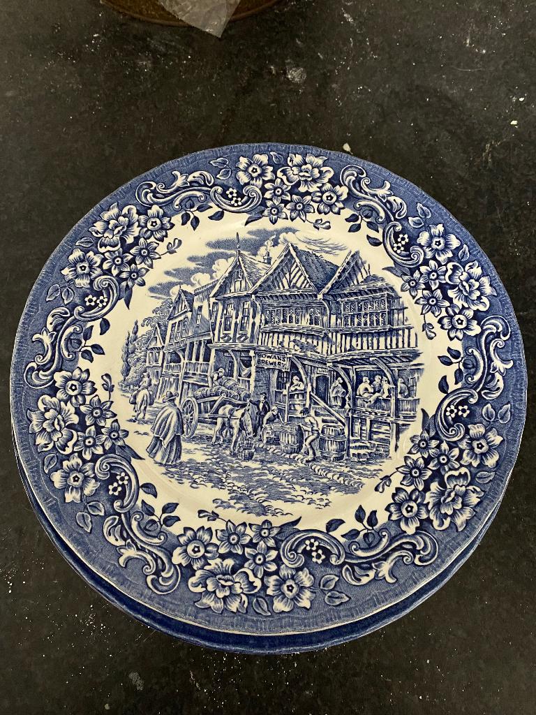 Engelse dinerborden, Antiek en Kunst, Antiek | Servies los, Ophalen of Verzenden