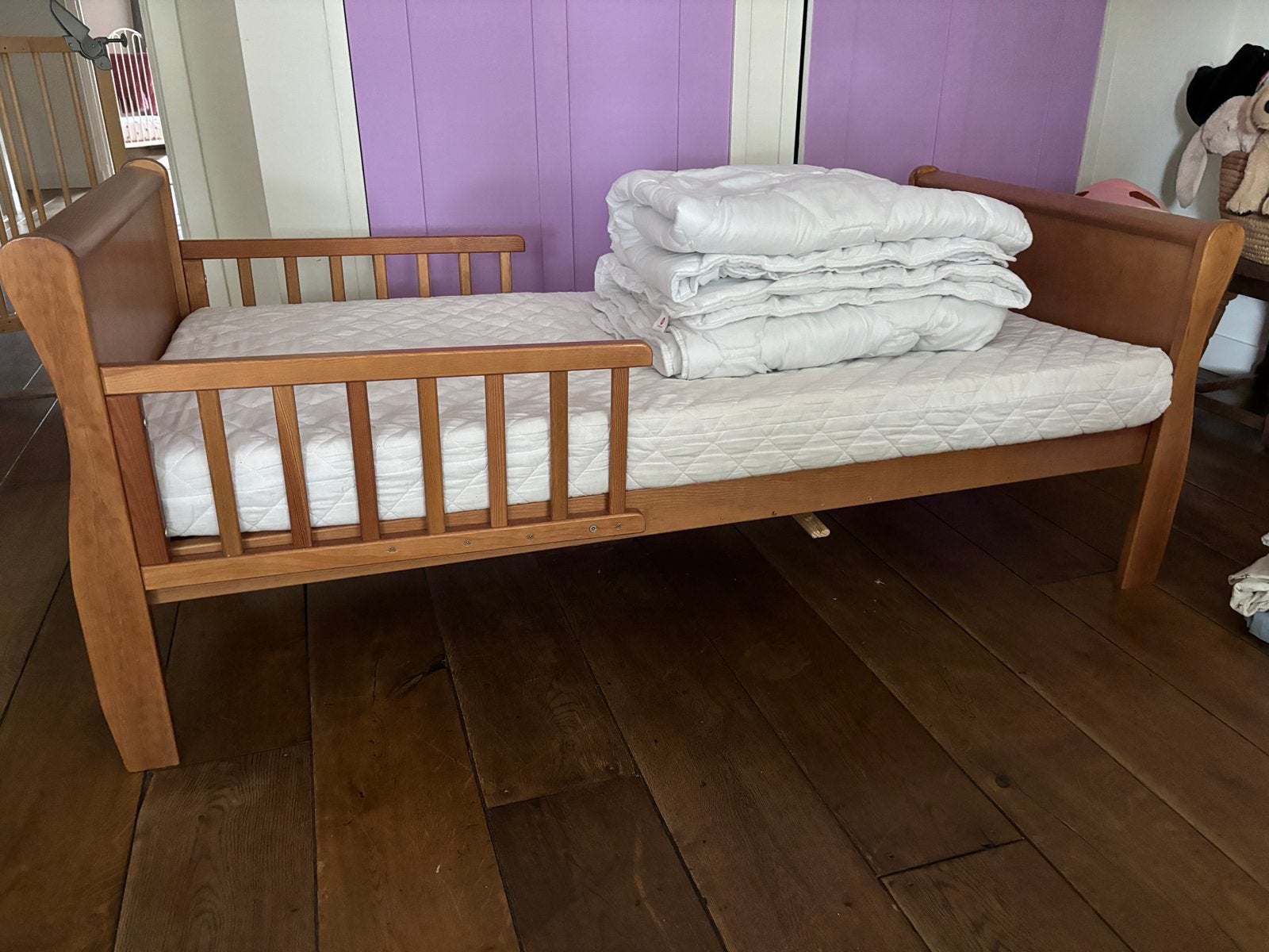 Woodies peuterbed, Ophalen, Gebruikt, 70 tot 85 cm, 140 tot 160 cm
