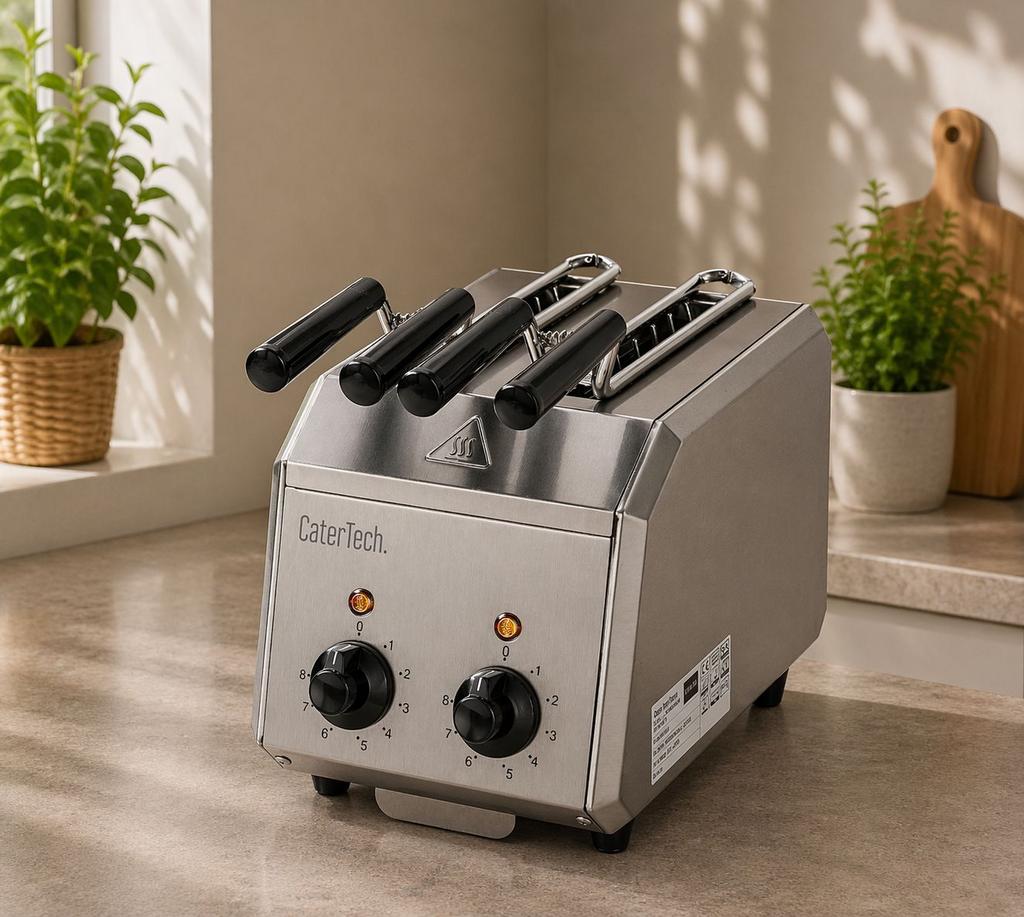CATERTECH dubbele tosti ijzers en/of dubbele broodrooster, Witgoed en Apparatuur, Broodroosters, Ophalen of Verzenden, Zo goed als nieuw