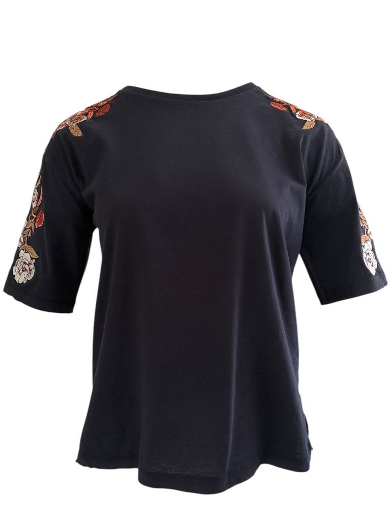 Sandro shirt S, Zwart, Ophalen of Verzenden, Zo goed als nieuw, Korte mouw
