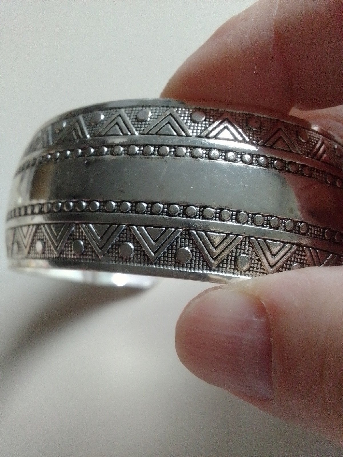 Zilverkleurige Boho Armband met Mooie Details, Sieraden, Tassen en Uiterlijk, Armbanden, Ophalen of Verzenden, Gebruikt, Zilver