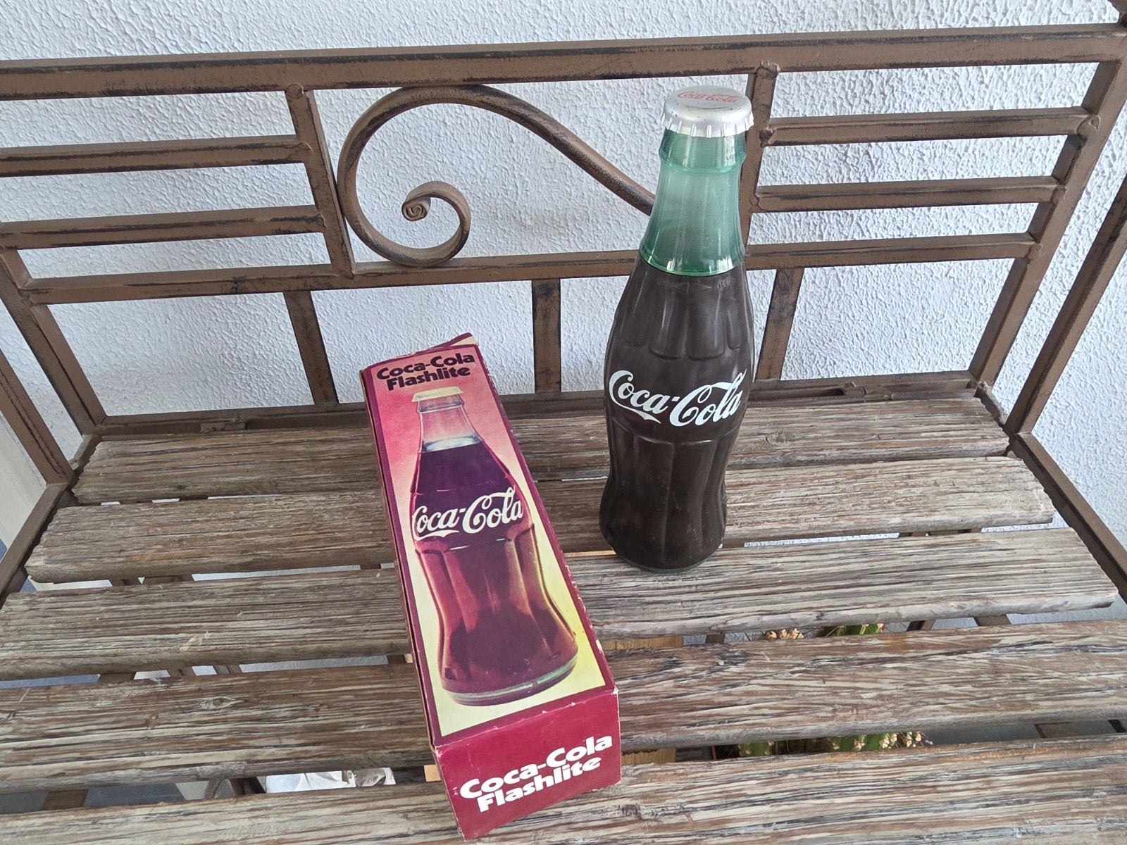 Vintage Coca-Cola Flashlite Fles met Doos - Uniek Item, Ophalen, Gebruikt, Gebruiksvoorwerp