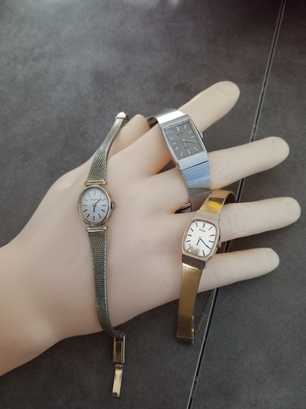 3 vintage dames horloges - werkend - samen 50 euro, Verzenden, Gebruikt, Staal, Overige merken