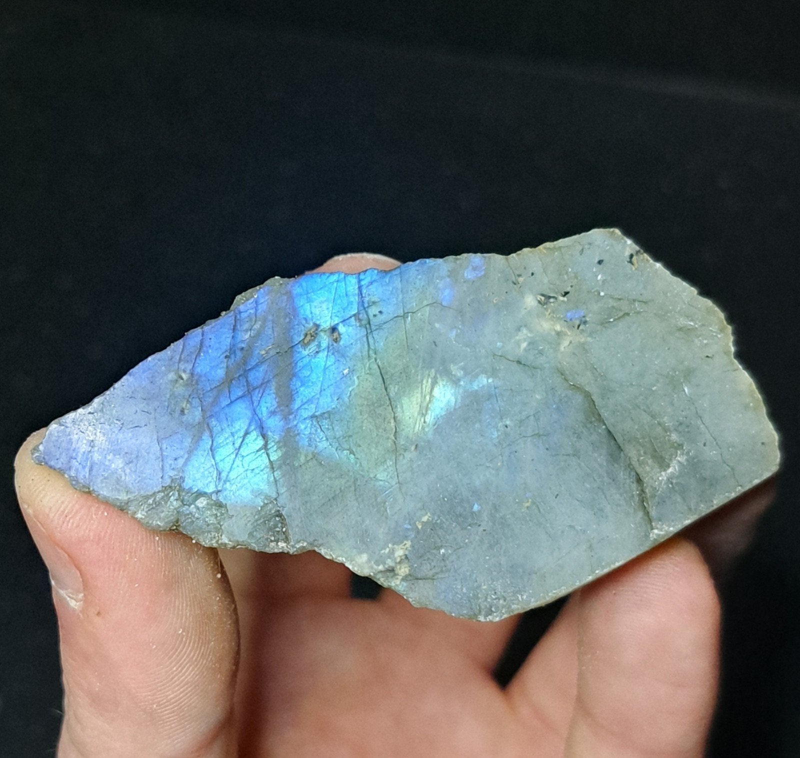 Labradoriet plak edelsteen natuursteen mineralen verzameling, Ophalen of Verzenden