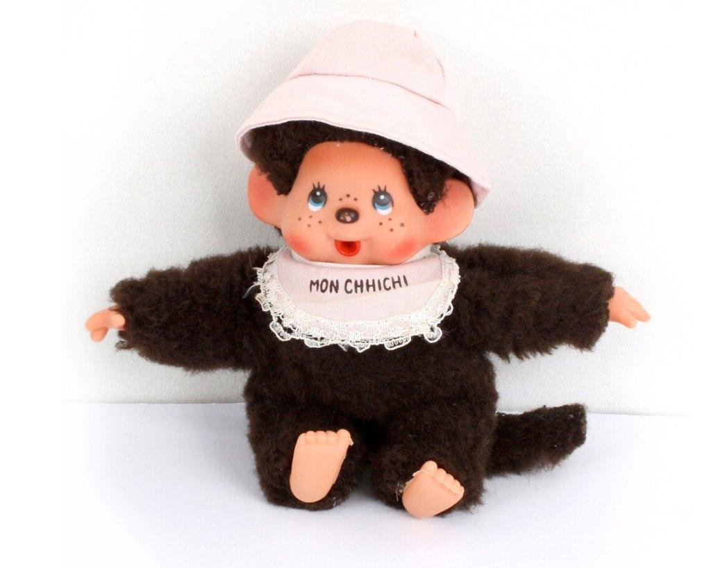 vintage monchhichi, jaren 80 Effe monchichi aapje knuffel, Gebruikt, Overige merken, Overige karakters, Ophalen of Verzenden
