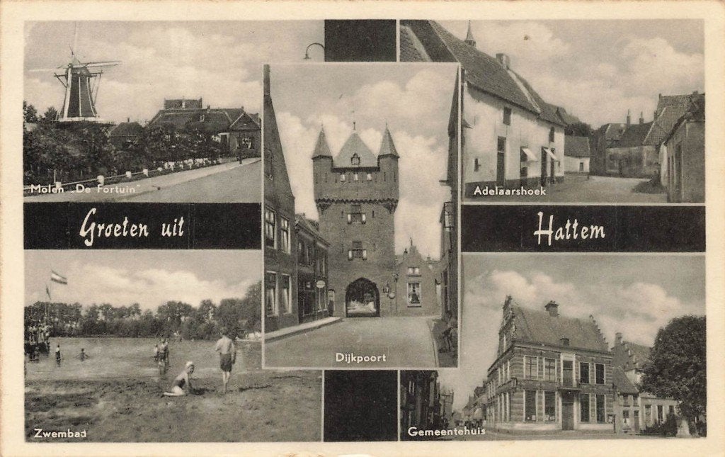 Groeten uit Hattem, Ophalen of Verzenden, 1940 tot 1960, Gelopen, Gelderland