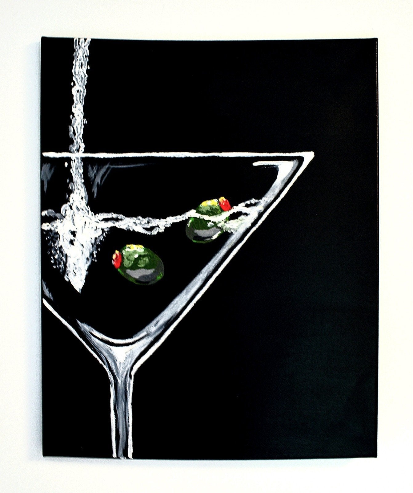 Schilderij Martini, Antiek en Kunst, Kunst | Schilderijen | Modern, Ophalen, Ophangklaar, Acrylverf, Stilleven