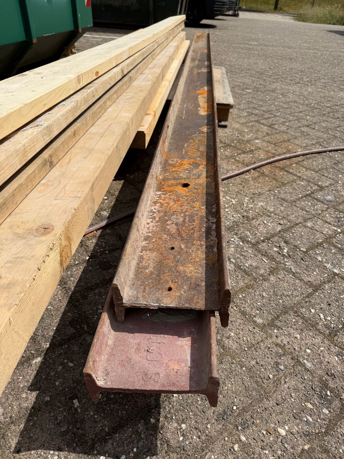 2x Stalen balk IPE 180, 4,80m lang, gebruikt, Ophalen, Gebruikt, IJzer