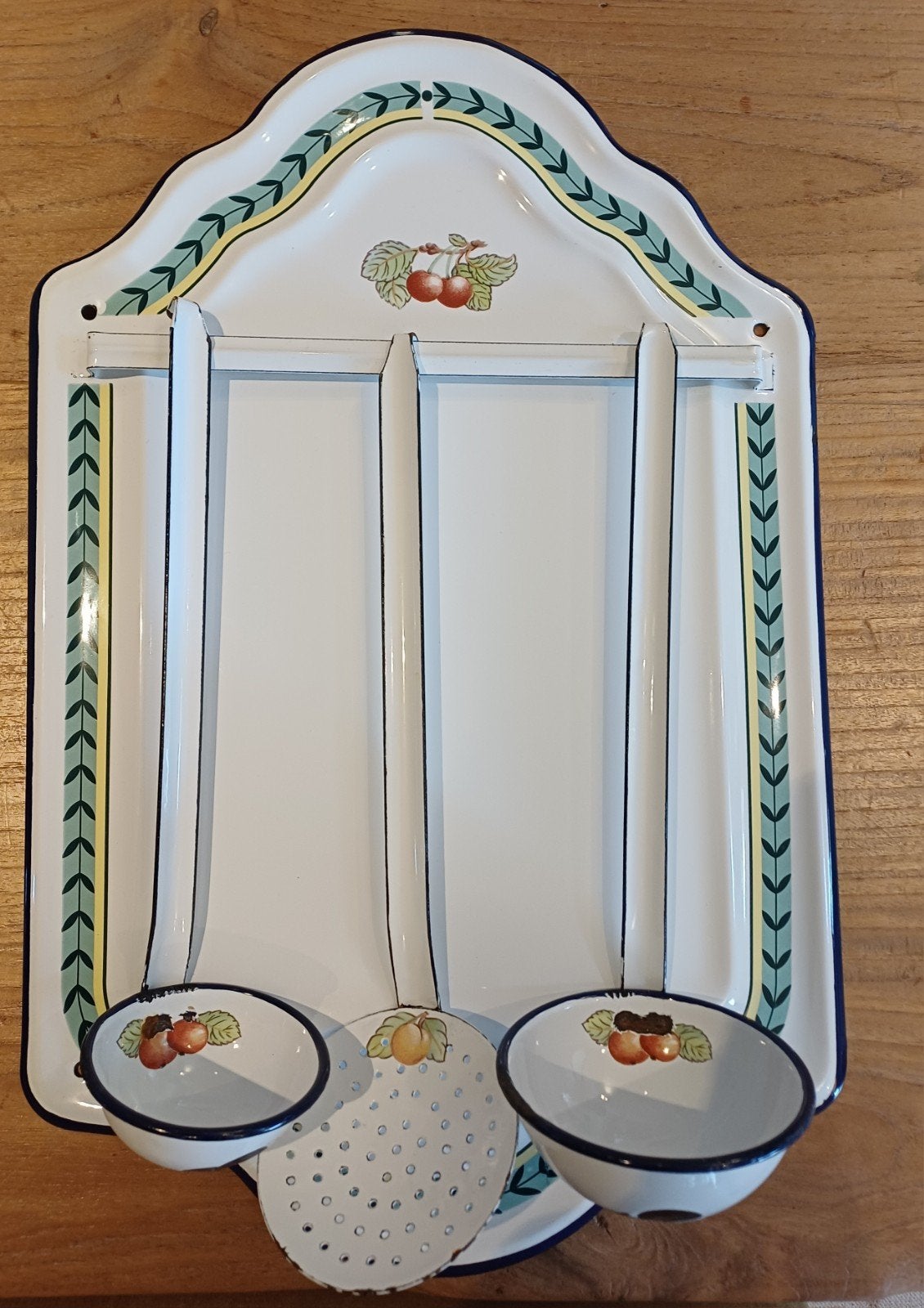 Emaille Bestek rek, Ophalen