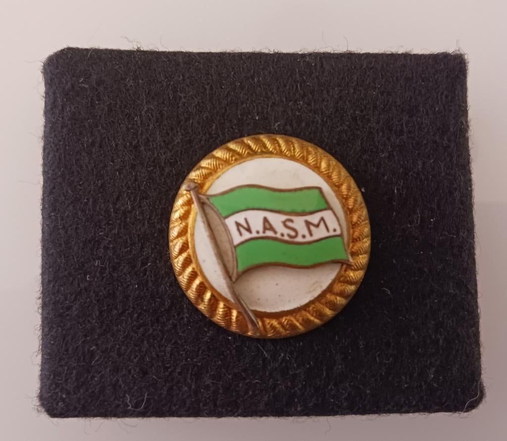 scheepvaart embleem Holland Amerika / NASM, Verzamelen, Verzenden, Gebruikt