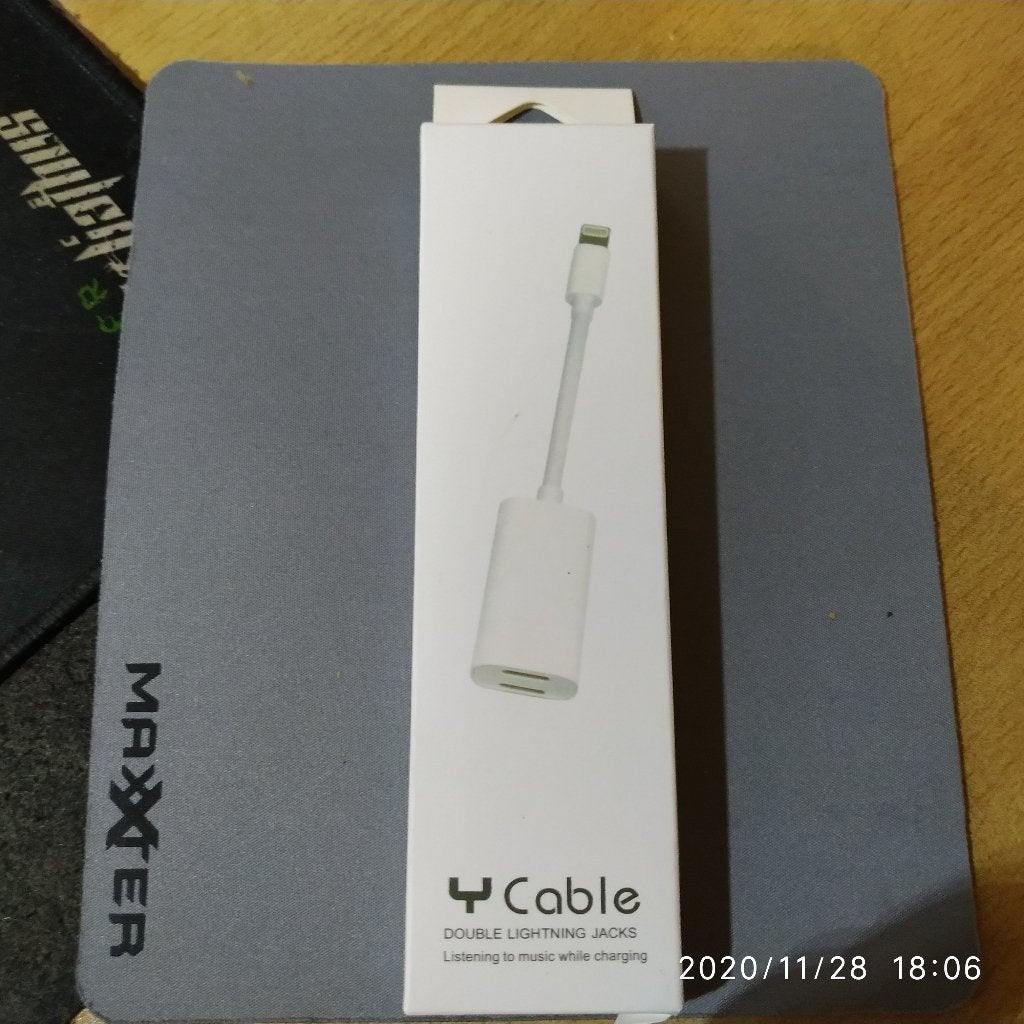 2 in 1 dubbele Lightning Jack Y-kabel voor iPhone, Ophalen of Verzenden, Nieuw, Snoer of kabel