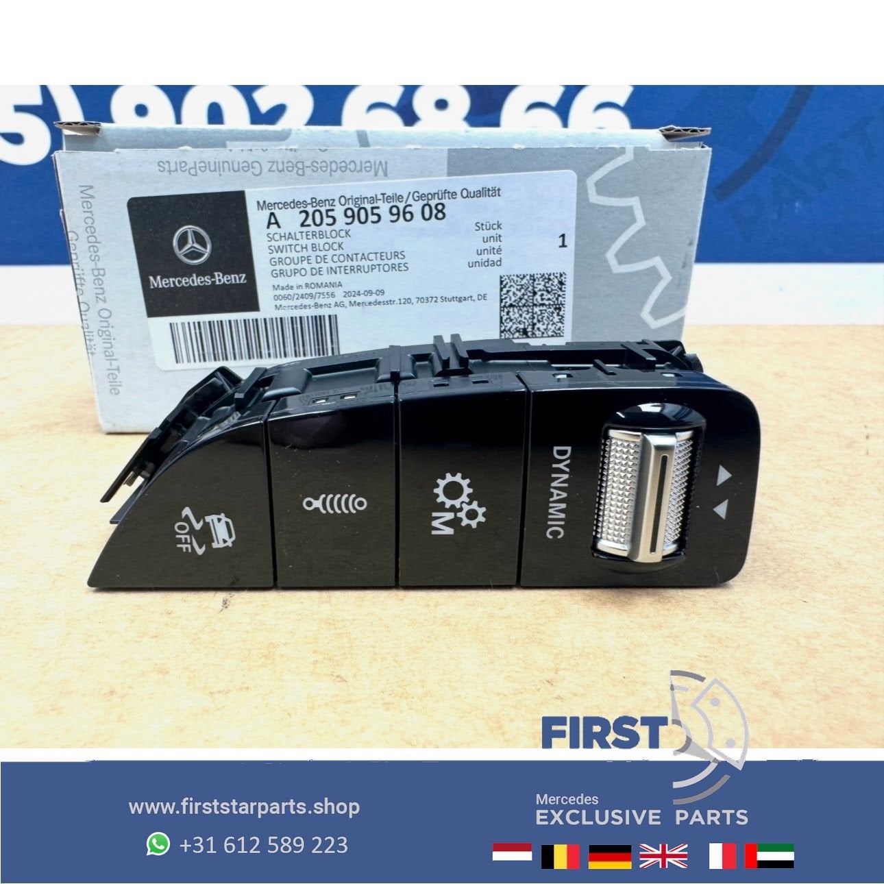 W205 C63 W253 GLC63 comand bediening knop L/R multimedia sch, Ophalen of Verzenden, -, -, -