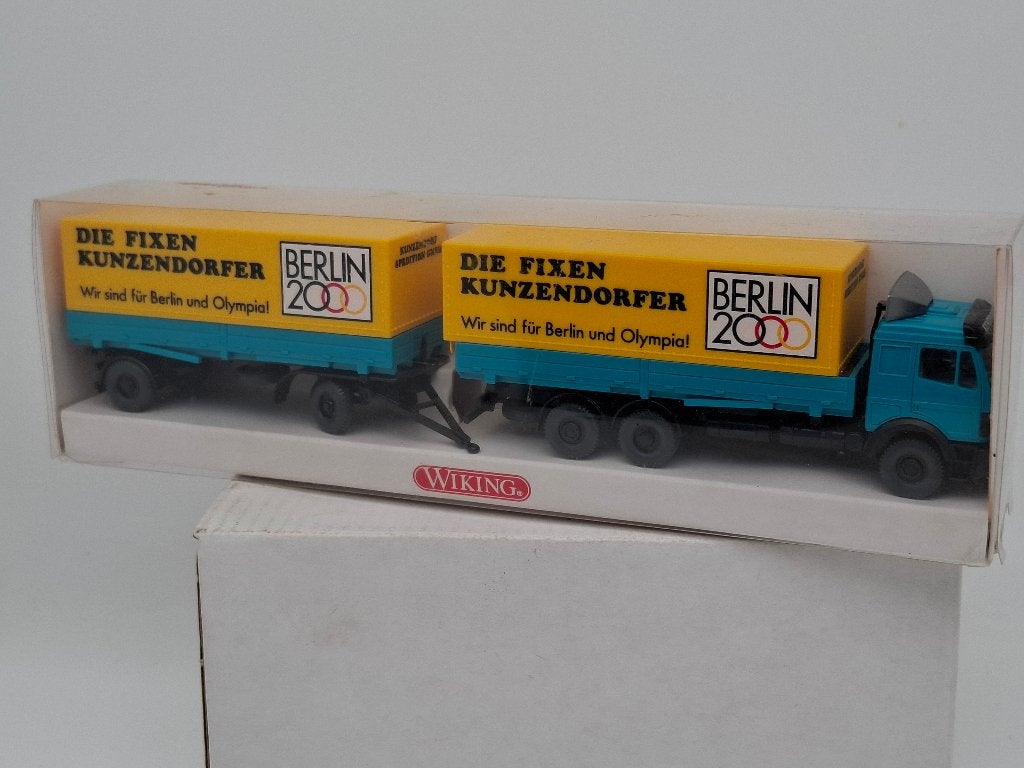 Mercedes koffer combi Olympia Berlin 2000 - Wiking 1/87, Verzenden, Zo goed als nieuw, Bus of Vrachtwagen, Wiking