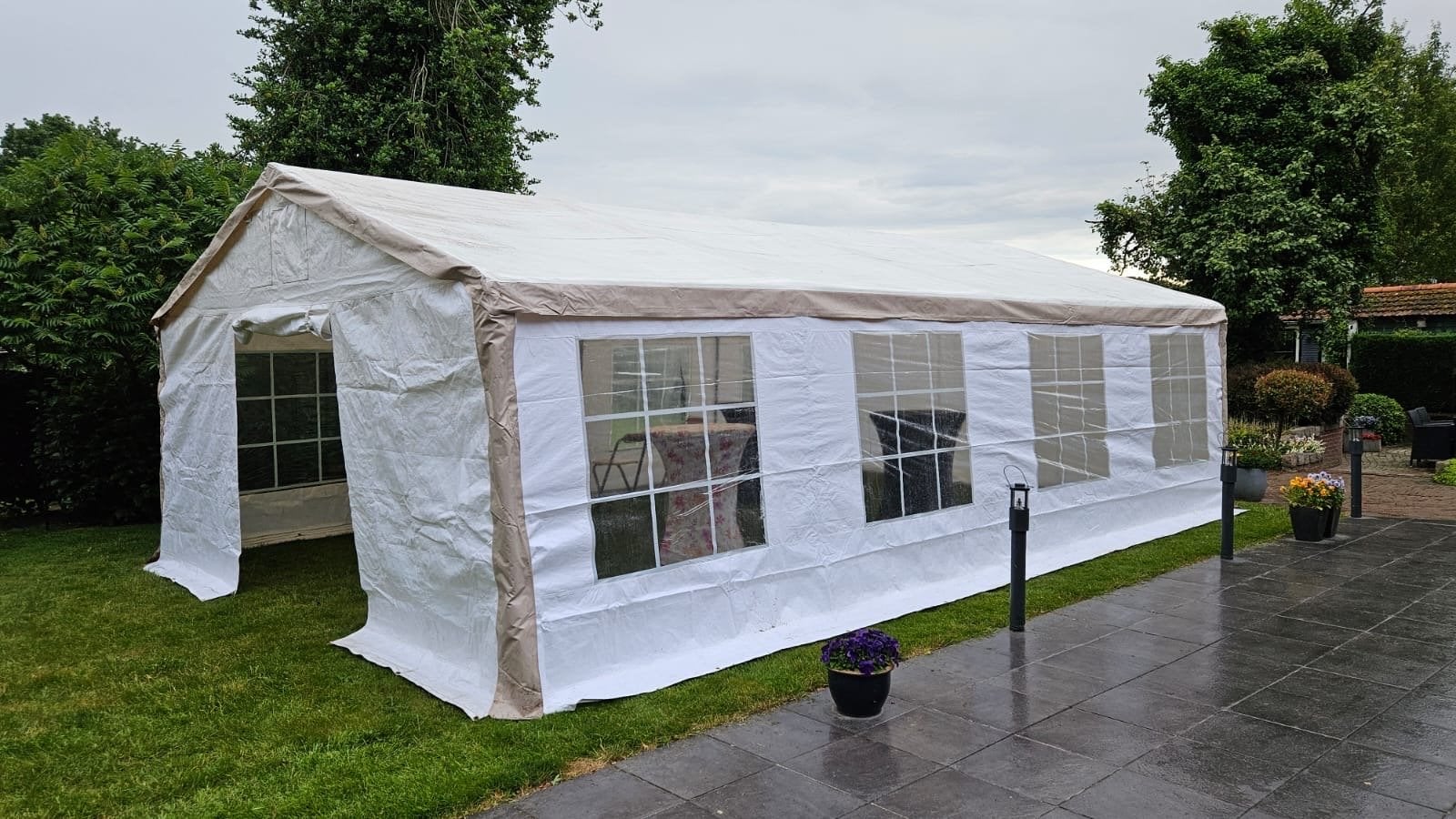 Ruime PVC partytent 8x5 m - Ideaal voor elk feest!, Ophalen, Gebruikt, Partytent, 4 tot 6 meter