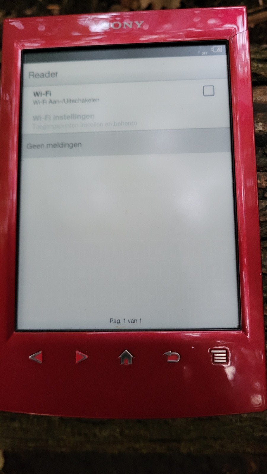 Sony Reader PRS-T2 E-reader Rood - Met Wi-Fi, Computers en Software, Ophalen of Verzenden, Touchscreen