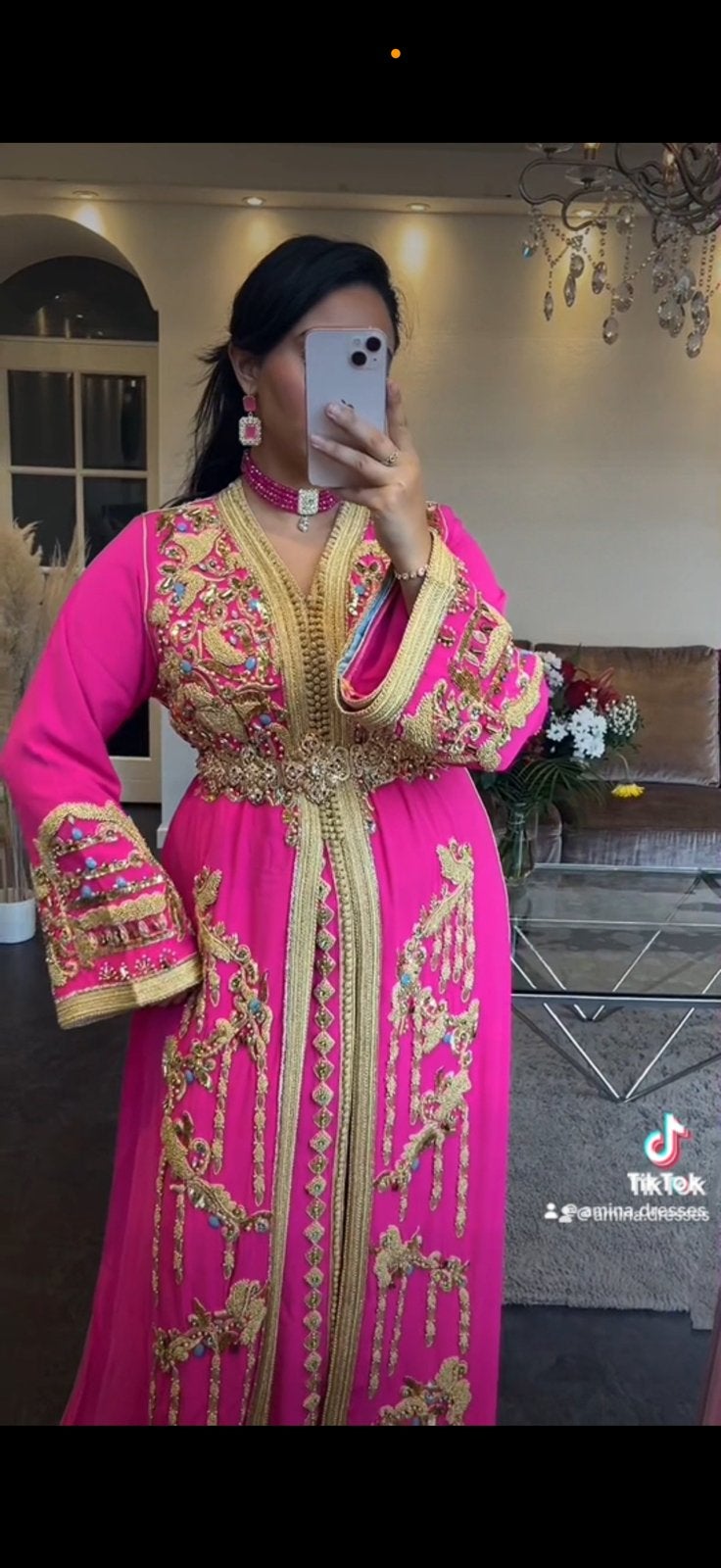 TE HUUR – ZEER EXCLUSIEVE Marokkaanse Takchita / Caftan, Kleding | Dames, Jurken, Ophalen of Verzenden, Zo goed als nieuw, Maat 38/40 (M)