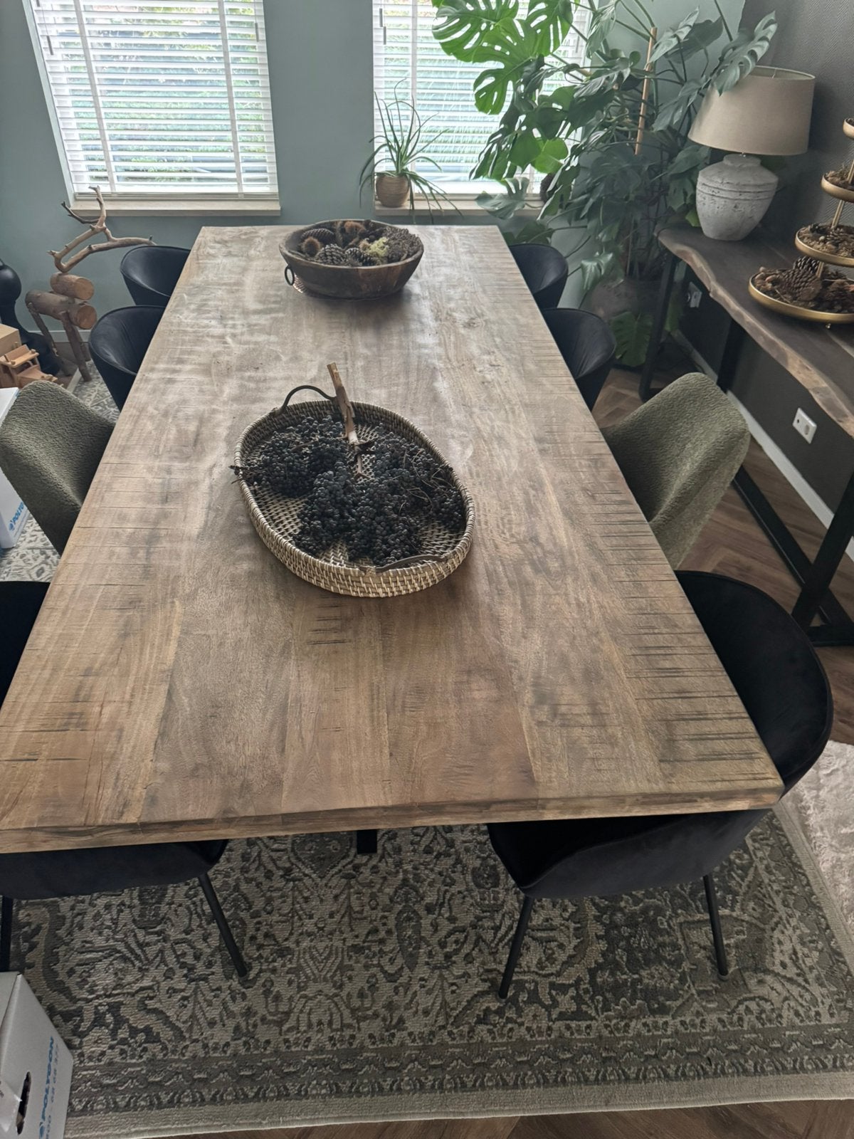 Eettafel te koop 280 bij 120 prachtige tafel, 100 tot 150 cm, 200 cm of meer, Ophalen of Verzenden, Zo goed als nieuw