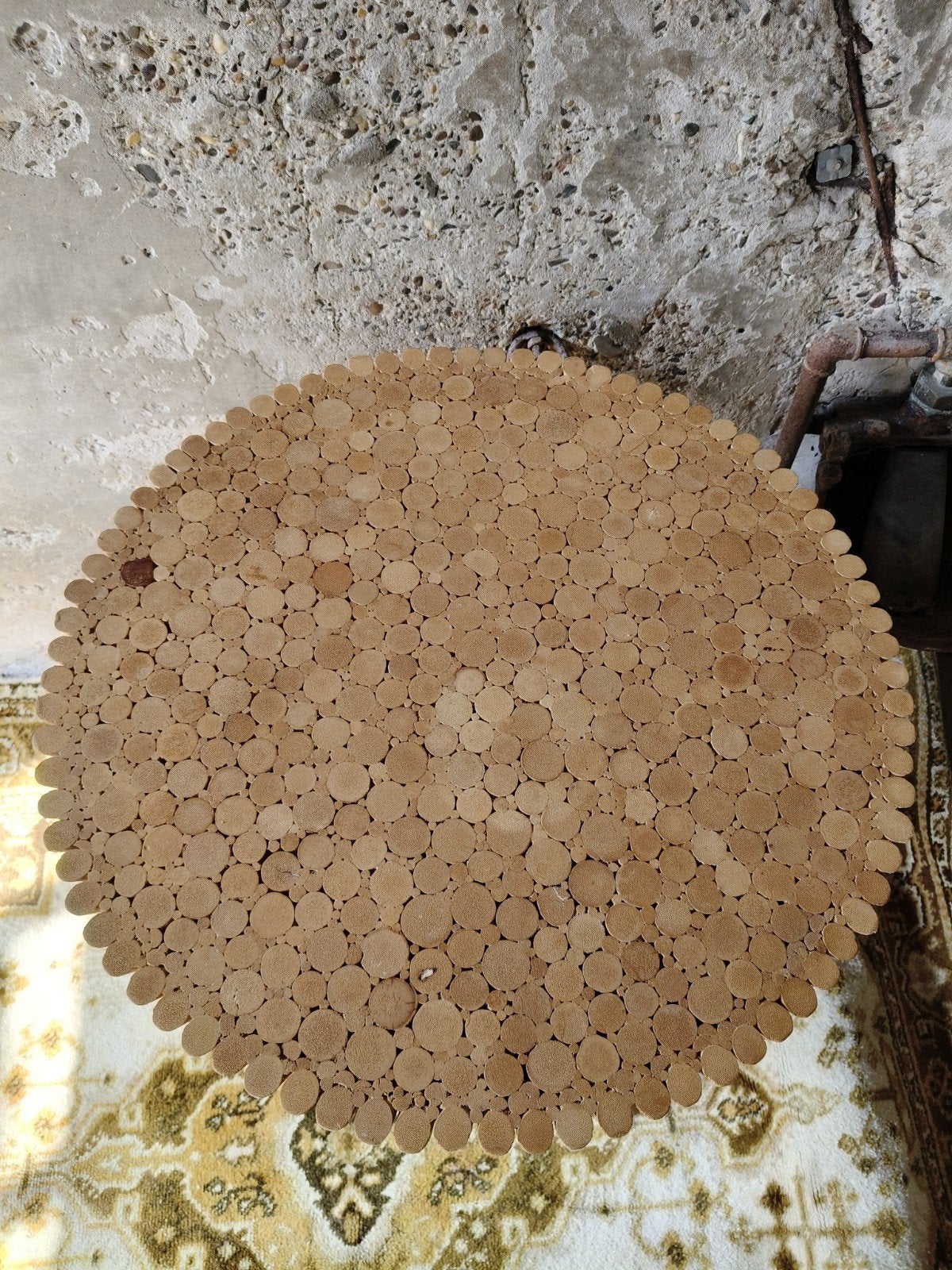 Foto 6 van Vintage tafel McGuire eettafel als bijzettafel plantentafel
