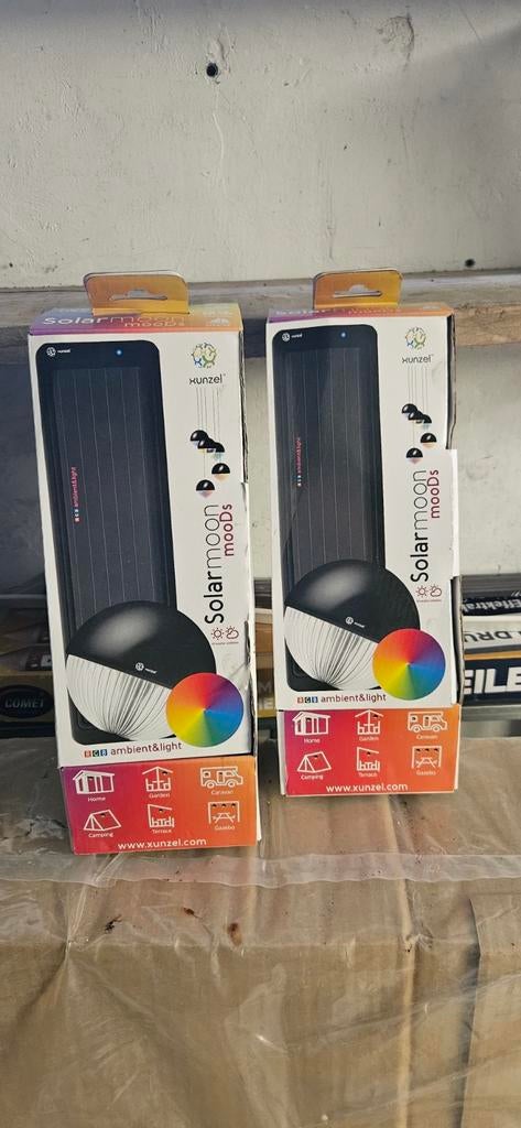 2x Xunzel Solarmoon Moods RGB Solar Lampen - Nieuw in doos, Zonne-energie, Kunststof, Minder dan 50 watt, Overige typen