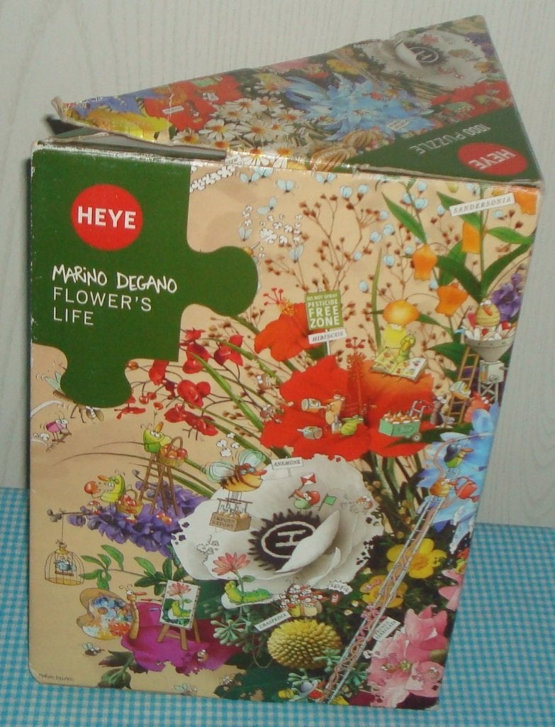 HEYE legpuzzel 1000 stukjes Flower's life Marino Degano, Ophalen of Verzenden, 500 t/m 1500 stukjes, Zo goed als nieuw