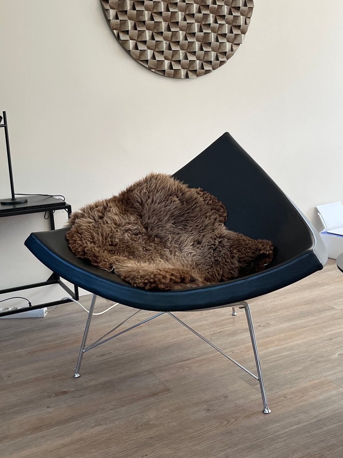 Vitra Butterfly Stoel - Zwart Leer, Ophalen, Zwart, Leer, Zo goed als nieuw