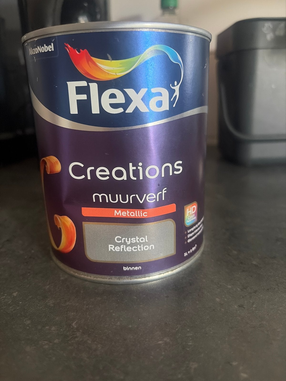 Nieuwe Flexa Creations Metallic Muurverf - Crystal Reflectio, Nieuw, Ophalen of Verzenden, Verf, Grijs