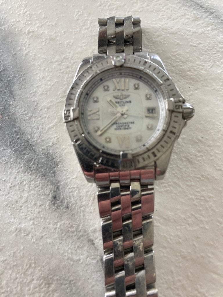 Tk, onze Breitling, dames polshorloge., Sieraden, Tassen en Uiterlijk, Horloges | Dames, Overige merken, Staal, Gebruikt, Staal