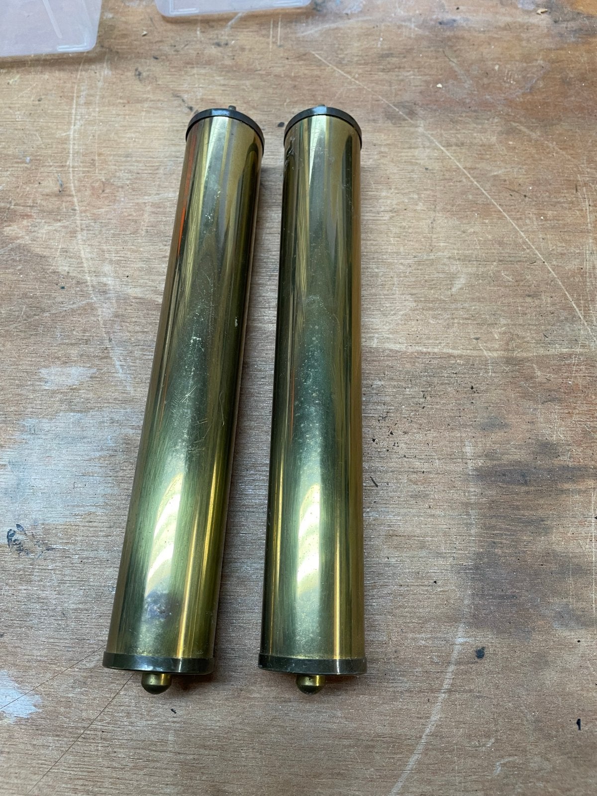 Set van 2 messing klok hewochten - 20 cm lang, Antiek en Kunst, Ophalen