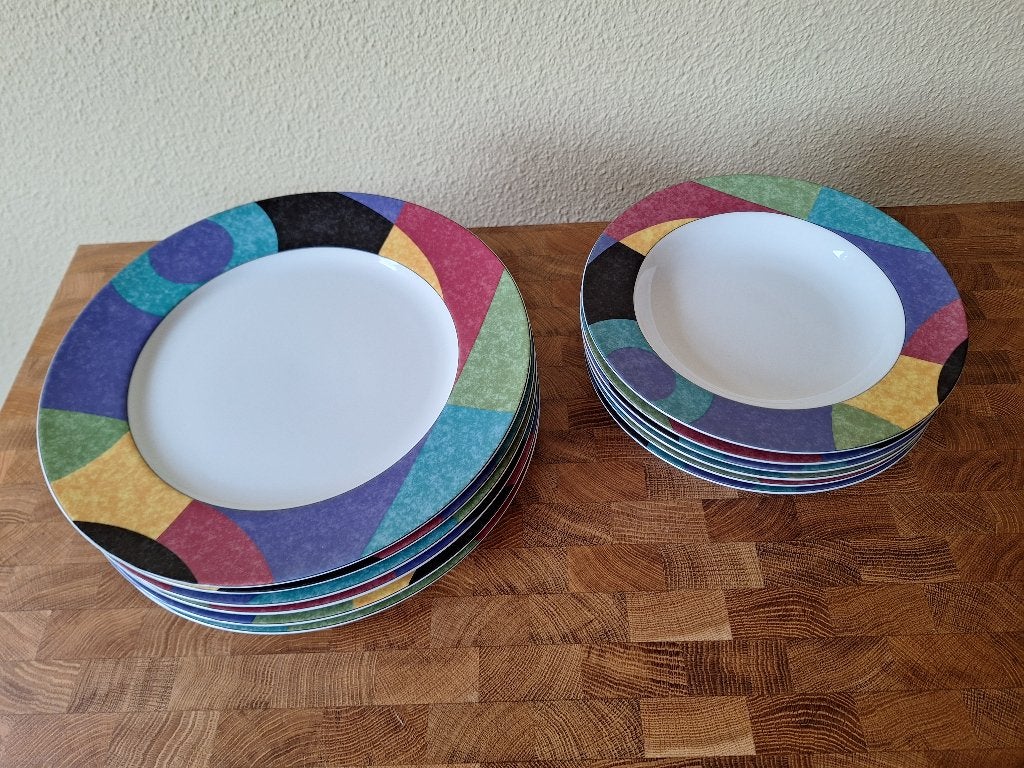 kleurrijk porseleinen servies van Mikasa, Ophalen, Overige merken, Zo goed als nieuw, Modern
