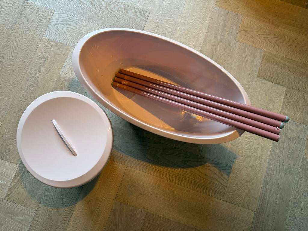 Babybadje set Luma roze, Zo goed als nieuw, Badje, Standaard, Ophalen