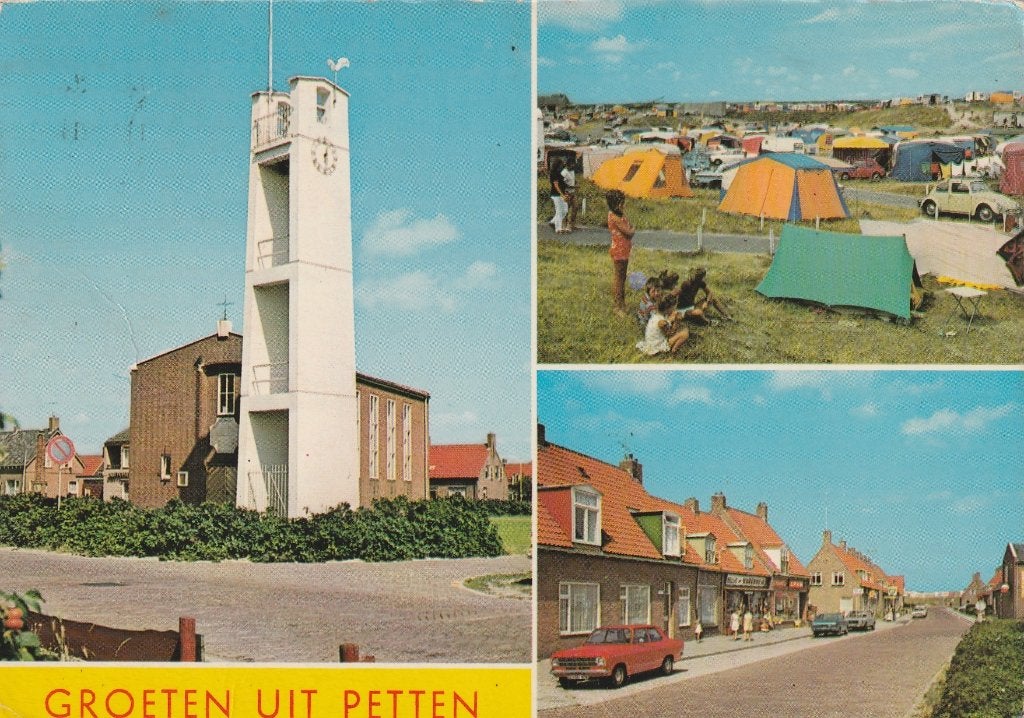 PETTEN Kerk Camping Straat Opel Groeten, Verzenden, 1960 tot 1980, Gelopen, Noord-Holland
