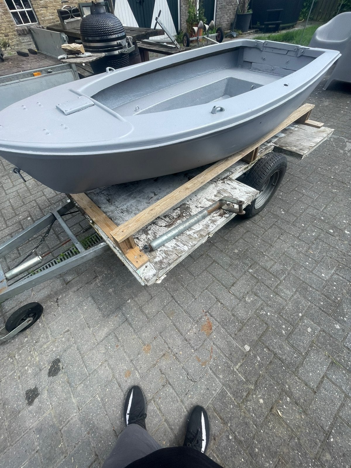 Mooie polyester bootje met trailer, Ophalen, Gebruikt, Overige typen, Motorboot