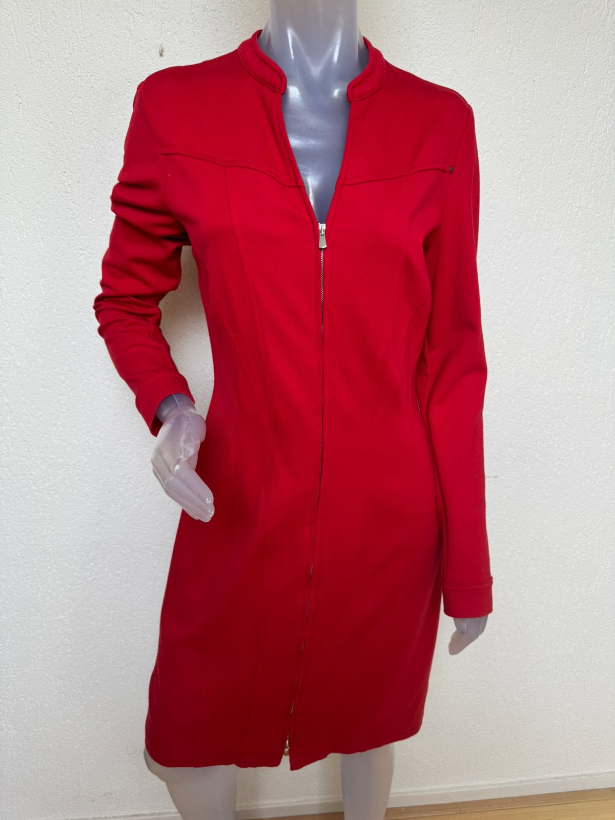 Claudia Strater rode stretch jurk - 40, Kleding | Dames, Maat 38/40 (M), Verzenden, Zo goed als nieuw, Knielengte