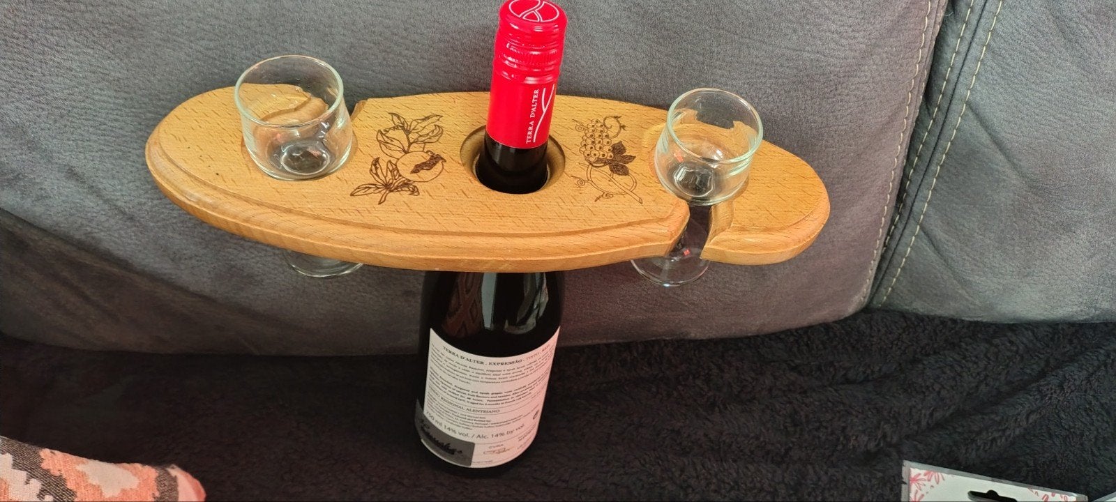 Houten wijnhouder, Ophalen, Hout, Gebruikt, Landelijk