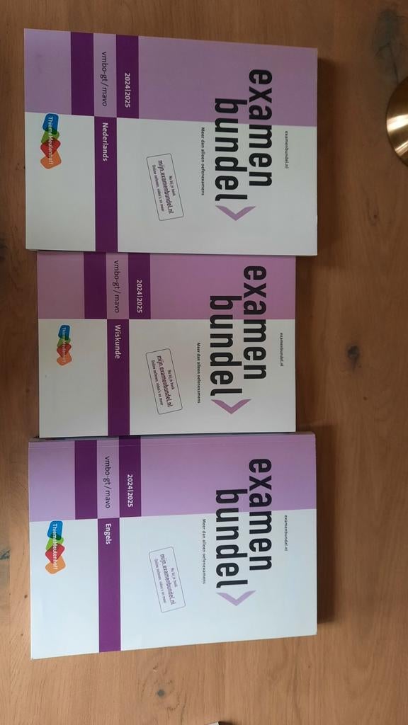Examenbundels VMBO T (Mavo) 2024-2025 Wiskunde, NL, ENG, Boeken, Ophalen, Zo goed als nieuw, VMBO, Wiskunde A