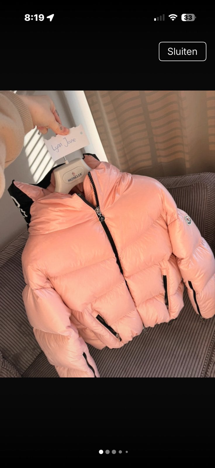 Moncler Roze Huppe jacket  - Zo goed als nieuw, Ophalen, Zo goed als nieuw, Maat 36 (S), Roze