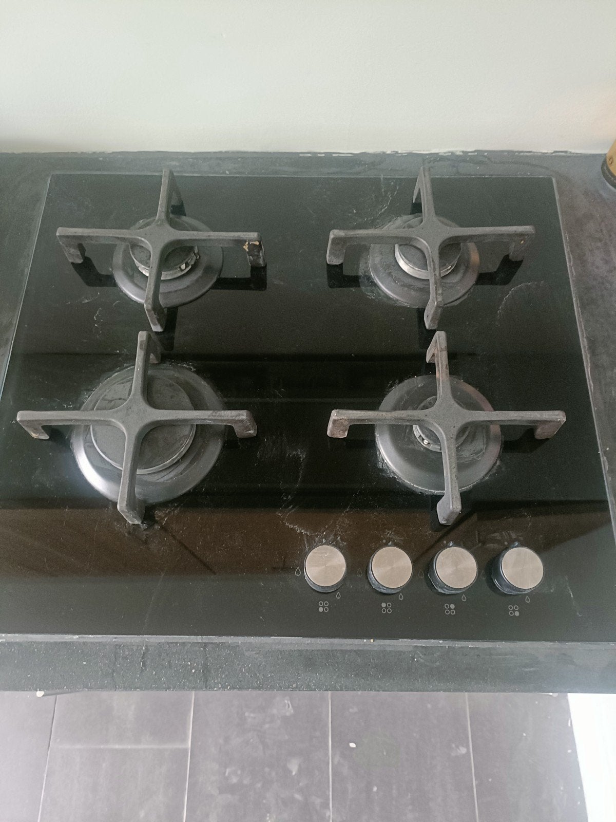 Inbouw gaskookplaat 56cm nisbreedte, Ophalen, Gebruikt, 4 kookzones, Inbouw